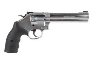 Smith and Wesson Model 648 22 WMR revolver features an 8 shot cylinder